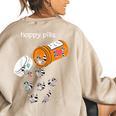 Raccoon Lover's Oversized Sweatshirt – Women's Back Print – Fun Casual Wear Sand