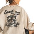 Raccoon Sarcastic Women's Oversized Sweatshirt - Humorous Style Sand Raccoon Sarcastic Women's Oversized Sweatshirt - Humorous Style Sand