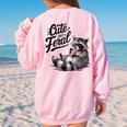 Feral Panda Raccoon Costume Oversized Women's Sweatshirt | Fun Light Pink Feral Panda Raccoon Costume Oversized Women's Sweatshirt | Fun Light Pink