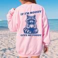 Moody Raccoon Meme Sweatshirt - Cozy Women's Oversized Back Print Light Pink Moody Raccoon Meme Sweatshirt - Cozy Women's Oversized Back Print Light Pink