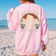 Raccoon Trash Panda Women's Oversized Sweatshirt | Humor Back Print Light Pink