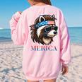 Vintage Raccoon Women's Oversized Sweatshirt - Quirky Back Print Light Pink