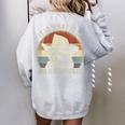 Raccoon Trash Panda Women's Oversized Sweatshirt | Humor Back Print Sport Grey