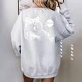 Raccoon Trash Panda Women's Sweatshirt - Meme Back Print Sport Grey