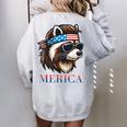 Vintage Raccoon Women's Oversized Sweatshirt - Quirky Back Print Sport Grey