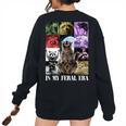 Women's Oversized Sweatshirt - Raccoon Meme Back Print | Feral Fun Black Women's Oversized Sweatshirt - Raccoon Meme Back Print | Feral Fun Black