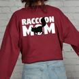 Raccoon Lover Oversized Women's Sweatshirt | Animal Mom Theme Maroon
