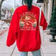 Raccoon Trash Panda Women's Oversized Sweatshirt - Witty Back Print Red
