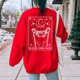 Trash Panda Moon Sweatshirt - Women's Oversized Back Print Cozy Wear Red Trash Panda Moon Sweatshirt - Women's Oversized Back Print Cozy Wear Red
