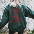 Cowboy Raccoon Women's Oversized Sweatshirt - Western Back Print Forest