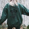 Howdy Cowboy Raccoon Oversized Women's Sweatshirt | Fun Animal Theme Forest