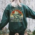 Raccoon Trash Panda Women's Oversized Sweatshirt - Witty Back Print Forest