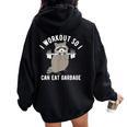 Raccoon Trash Panda Oversized Gym Hoodie for Women – Fun Workout Wear Black Raccoon Trash Panda Oversized Gym Hoodie for Women – Fun Workout Wear Black