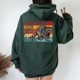Adopt a Street Cat Oversized Hoodie - Women's Back Print Forest Adopt a Street Cat Oversized Hoodie - Women's Back Print Forest