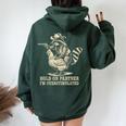 Vintage Cowboy Raccoon Hoodie - Oversized Western Humor - Women's Small Forest Vintage Cowboy Raccoon Hoodie - Oversized Western Humor - Women's Small Forest