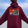 Adopt a Street Cat Oversized Hoodie - Women's Back Print Maroon Adopt a Street Cat Oversized Hoodie - Women's Back Print Maroon