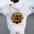Raccoon Trash Panda Cartoon Women's Hoodie - Fun Back Print White