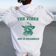 Sarcastic Raccoon Cowboy Women's Hoodie - Back Print - Fun Vibes White