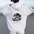 Save the Raccoons Women's Hoodie - Animal Lover Back Print White Save the Raccoons Women's Hoodie - Animal Lover Back Print White