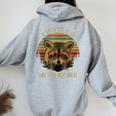 Raccoon Trash Panda Cartoon Women's Hoodie - Fun Back Print Sport Grey