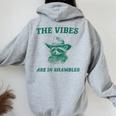 Sarcastic Raccoon Cowboy Women's Hoodie - Back Print - Fun Vibes Sport Grey