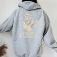 Vintage Cowboy Raccoon Hoodie - Small Women's Western Humor Sport Grey