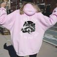 Save the Raccoons Women's Hoodie - Animal Lover Back Print Light Pink Save the Raccoons Women's Hoodie - Animal Lover Back Print Light Pink