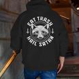 Gothic Raccoon Zip-Up Hoodie for Men | Edgy Back Print