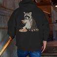 Men's Zip-Up Hoodie – Alien UFO Raccoon Back Print