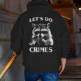 Raccoon Let's Do Crimes Men’s Zip Up Hoodie - Fun Animal Design