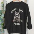 Sarcastic Raccoon Youth Crewneck Sweatshirt - Cute & Feral Design Sarcastic Raccoon Youth Crewneck Sweatshirt - Cute & Feral Design