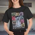Raccoon Meme Crop Top for Women - Fun Team Trash Design Raccoon Meme Crop Top for Women - Fun Team Trash Design