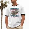Autism Awareness Raccoon Unisex Cotton Ringer T-Shirt - Fun & Relatable