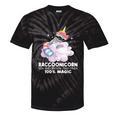 Tie-Dye Raccoonicorn T-Shirt | Trash Panda Unicorn Design Black Tie-Dye