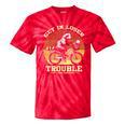 Get In Loser Tie-Dye T-Shirt | Raccoon Opossum Theme | Unisex Fun Wear Red Tie-Dye Get In Loser Tie-Dye T-Shirt | Raccoon Opossum Theme | Unisex Fun Wear Red Tie-Dye