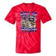 Rizz Em Autistic Raccoon Tie-Dye Unisex T-Shirt - Fun Meme Wear Red Tie-Dye