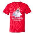 Tie-Dye Raccoonicorn T-Shirt | Trash Panda Unicorn Design Red Tie-Dye