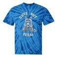 Cute Sarcastic Raccoon Tie-Dye T-Shirt - Playful Unisex Small Blue Tie-Dye