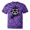Raccoon Meme Tie-Dye T-Shirt - Cute Trash Panda Theme, Unisex Tee Purple Tie-Dye