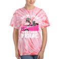 Get In Loser We’re Going Feral Tie-Dye T-Shirts - Meme Style Coral Tie-Dye