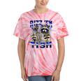 Rizz Em Autistic Raccoon Tie-Dye Unisex T-Shirt - Fun Meme Wear Coral Tie-Dye