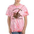 Sarcastic Raccoon Tie-Dye T-Shirt - Not My Trash Theme for Casual Fun Coral Tie-Dye