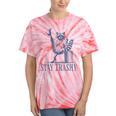 Stay Trashy Raccoon Tie-Dye T-Shirt - Feminine Halloween Fun Coral Tie-Dye Stay Trashy Raccoon Tie-Dye T-Shirt - Feminine Halloween Fun Coral Tie-Dye