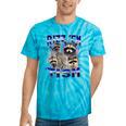 Rizz Em Autistic Raccoon Tie-Dye Unisex T-Shirt - Fun Meme Wear Turquoise Tie-Dye