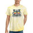 Raccoon Tie-Dye T-Shirt - Retro Sunglasses Design for Animal Lovers Yellow Tie-Dye