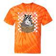 Adopt a Cat Team | Tie-Dye T-Shirt | Raccoon & Opossum Design Orange Tie-Dye