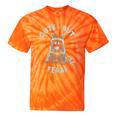 Cute Sarcastic Raccoon Tie-Dye T-Shirt - Playful Unisex Small Orange Tie-Dye