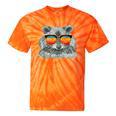 Raccoon Tie-Dye T-Shirt - Retro Sunglasses Design for Animal Lovers Orange Tie-Dye