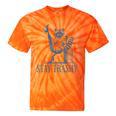 Stay Trashy Raccoon Tie-Dye T-Shirt - Feminine Halloween Fun Orange Tie-Dye Stay Trashy Raccoon Tie-Dye T-Shirt - Feminine Halloween Fun Orange Tie-Dye