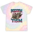 Autism Awareness Raccoon Tie-Dye Unisex T-Shirts | Fun & Unique Hazy Rainbow Tie-Dye